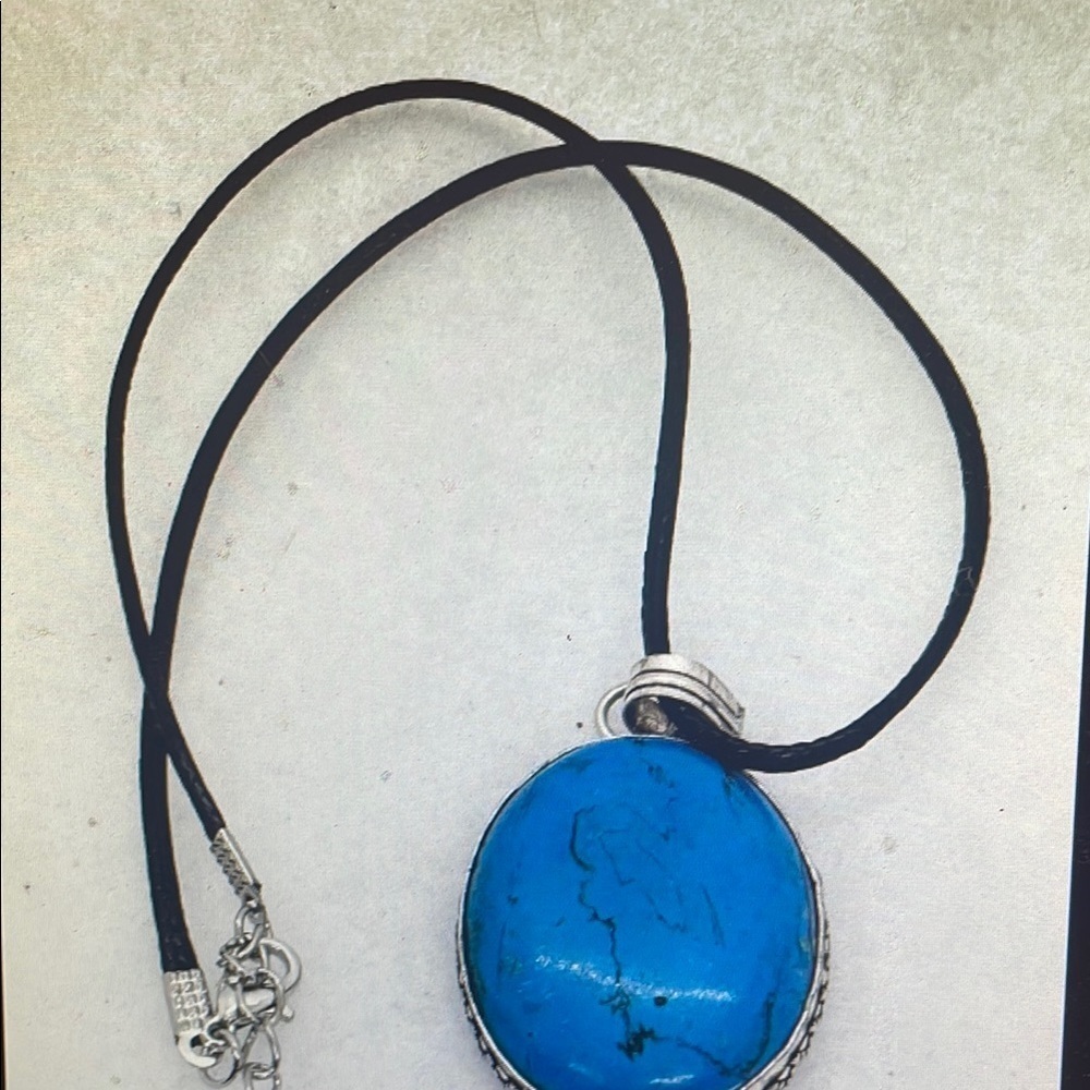 Blue Stone Pendant Necklace